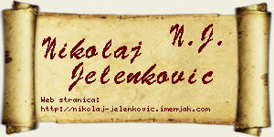 Nikolaj Jelenković vizit kartica